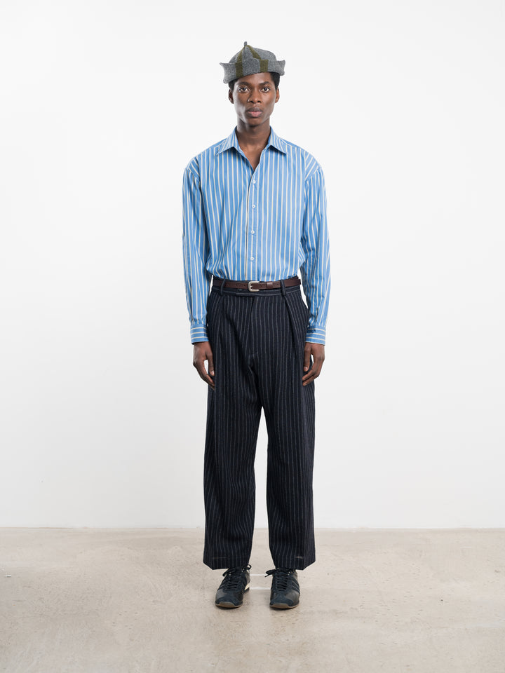 JAPANESE STRIPED BOUCLE SILAS TROUSER