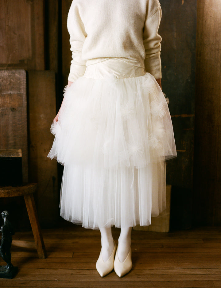 STARZIE SKIRT - SILK DUPION AND TULLE