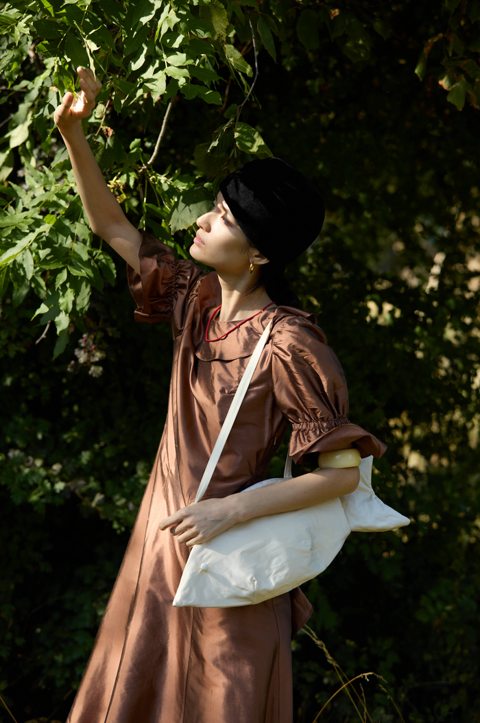 Ivory Silk Dupion Fish Bag