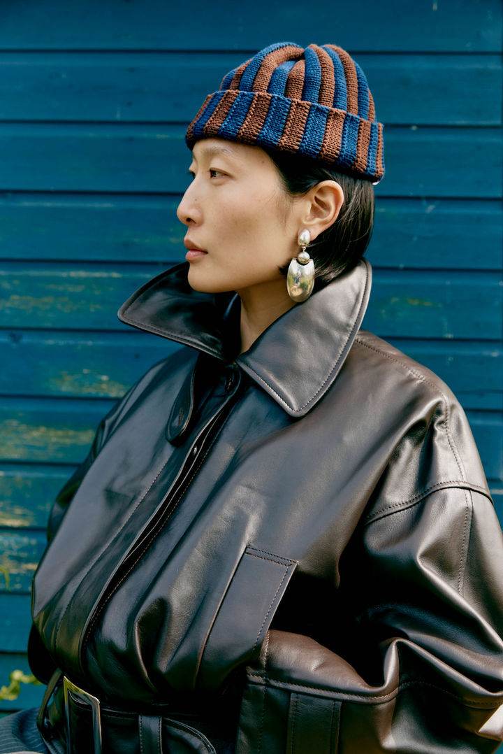 ORGANIC COTTON KNITTED PLEAT HAT
