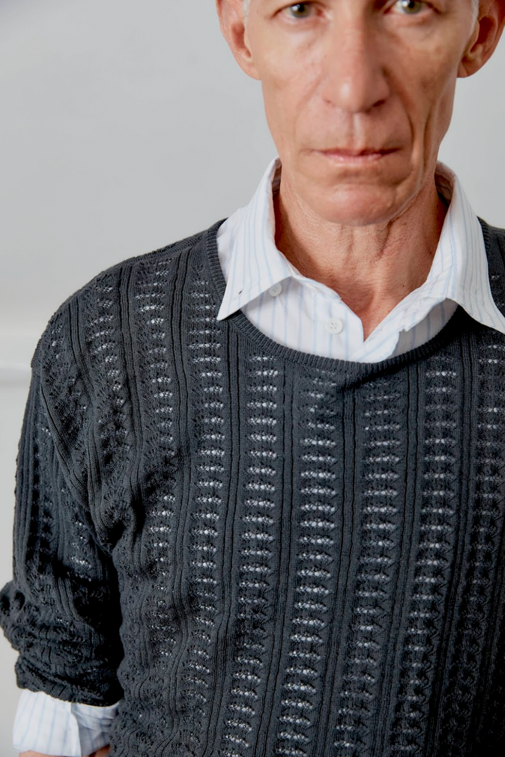 COTTON CASHMERE POINTEL LONGSLEEVE TSHIRT