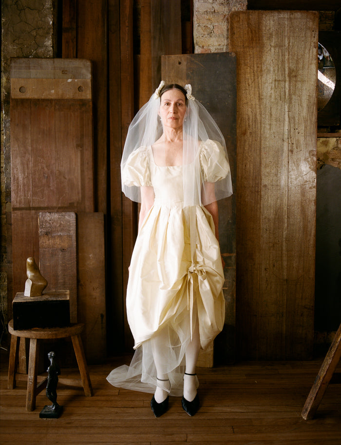 Theadora Dress - Ivory Dupion