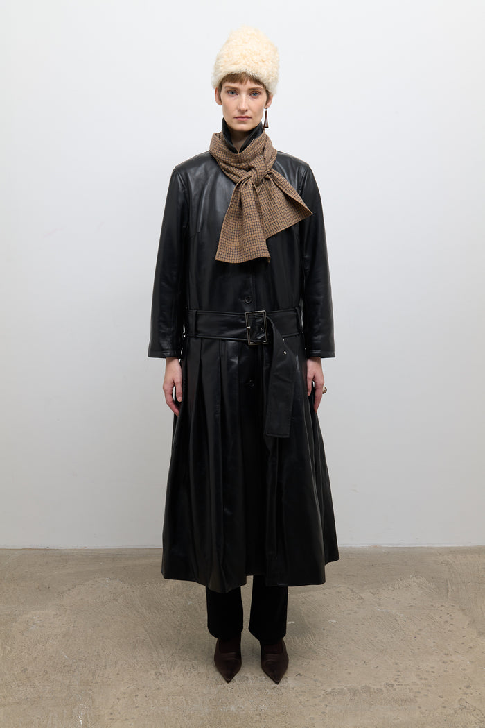 Willow Coat - Black Leather