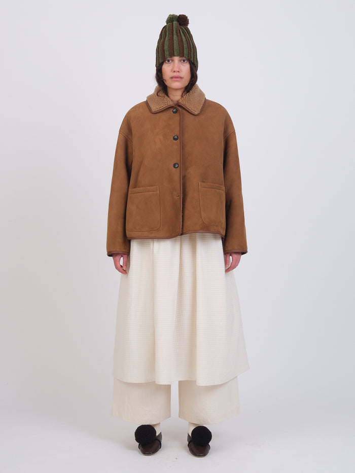 Avis Jacket - Tan Shearling