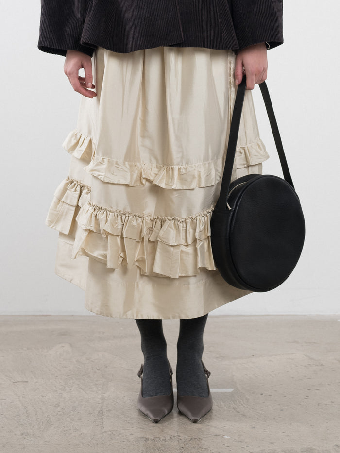 Circle Bag - Black Leather