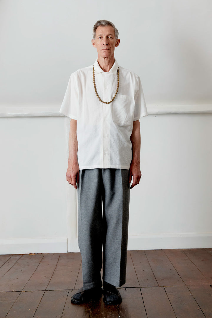 JAPANESE WASHED DOBBY CHAMBRAY AUGUST SHIRT