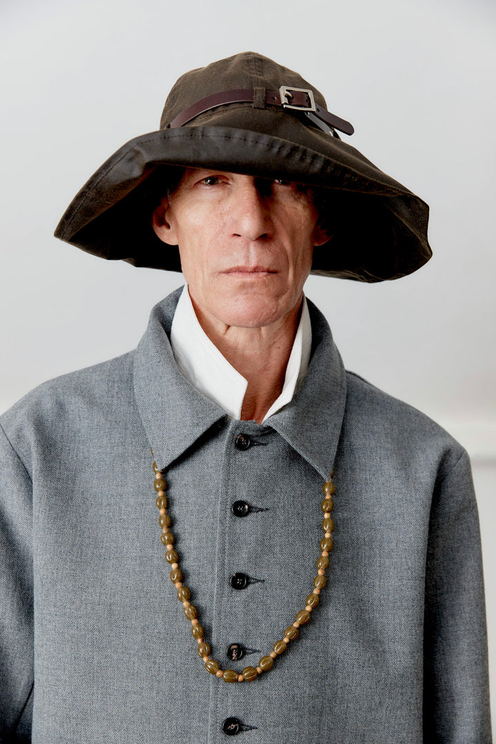 BRITISH WAXED OILSKIN BELTED SUN HAT