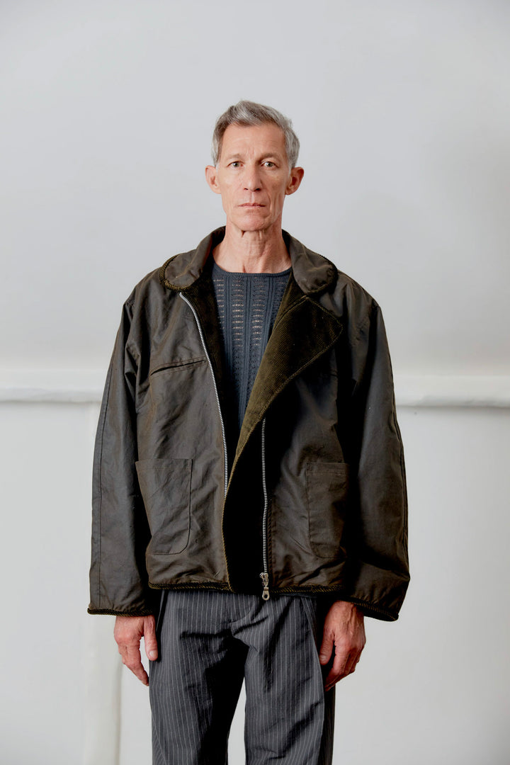 BRITISH WAXED OILSKIN FLYING JACKET