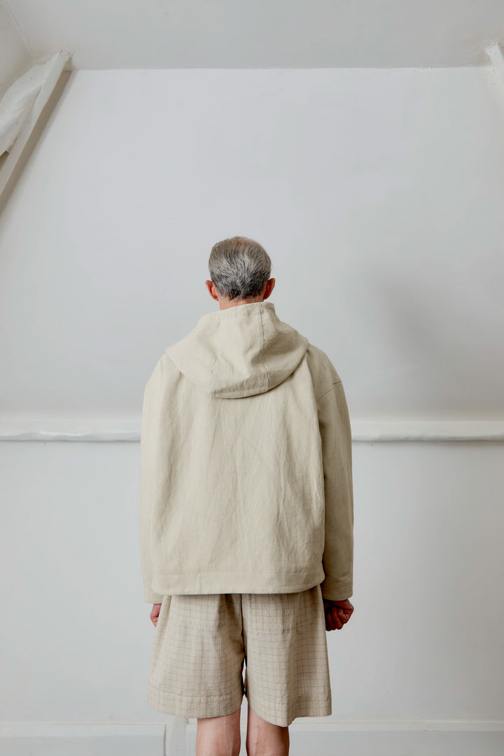 JAPANESE DRILL ZIP-UP HOODIE