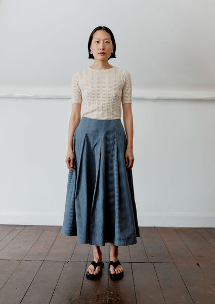 JAPANESE WASHED TYPEWRITER COTTON STEVIE SKIRT