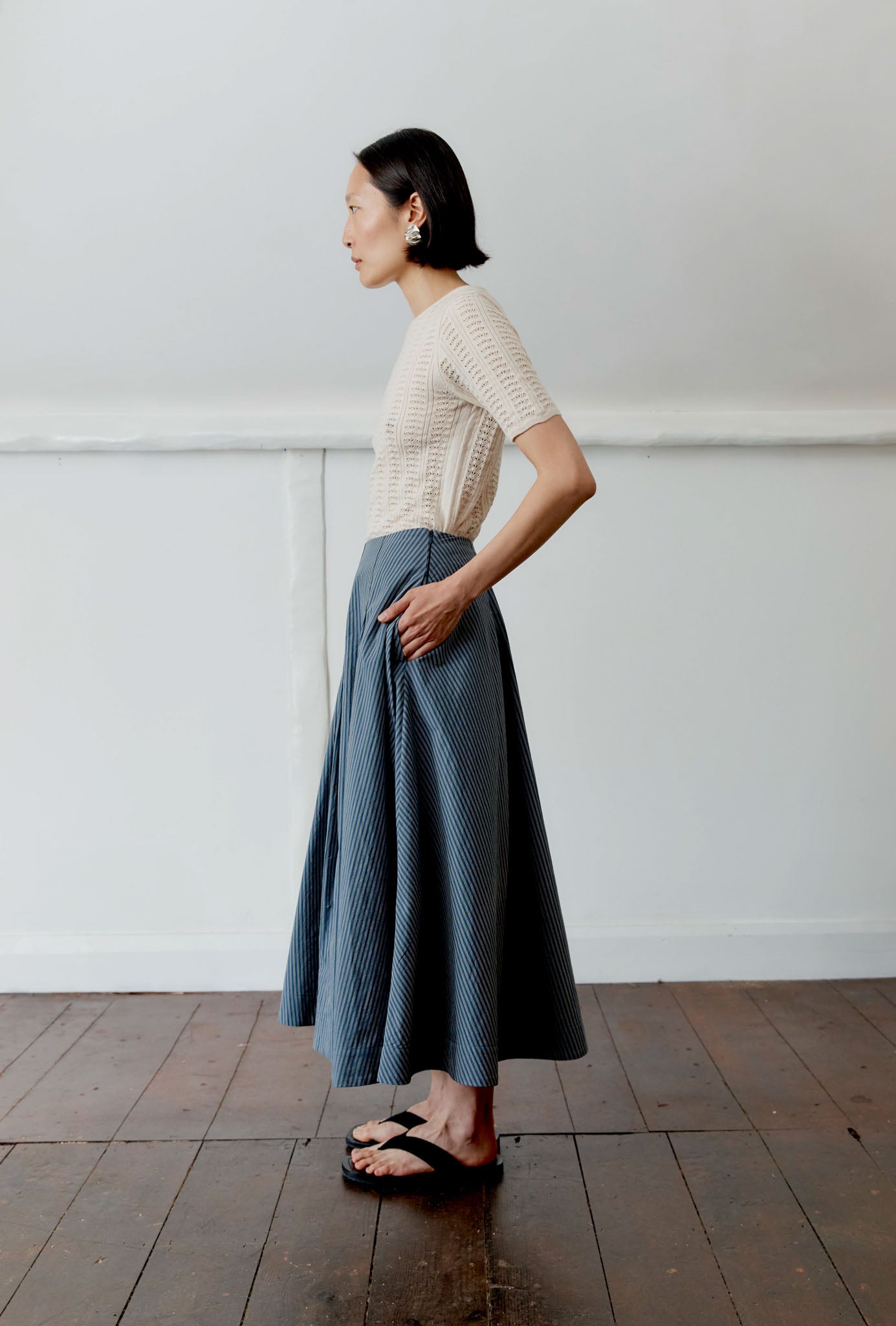 Japanese Washed Typewriter Cotton Stevie Skirt