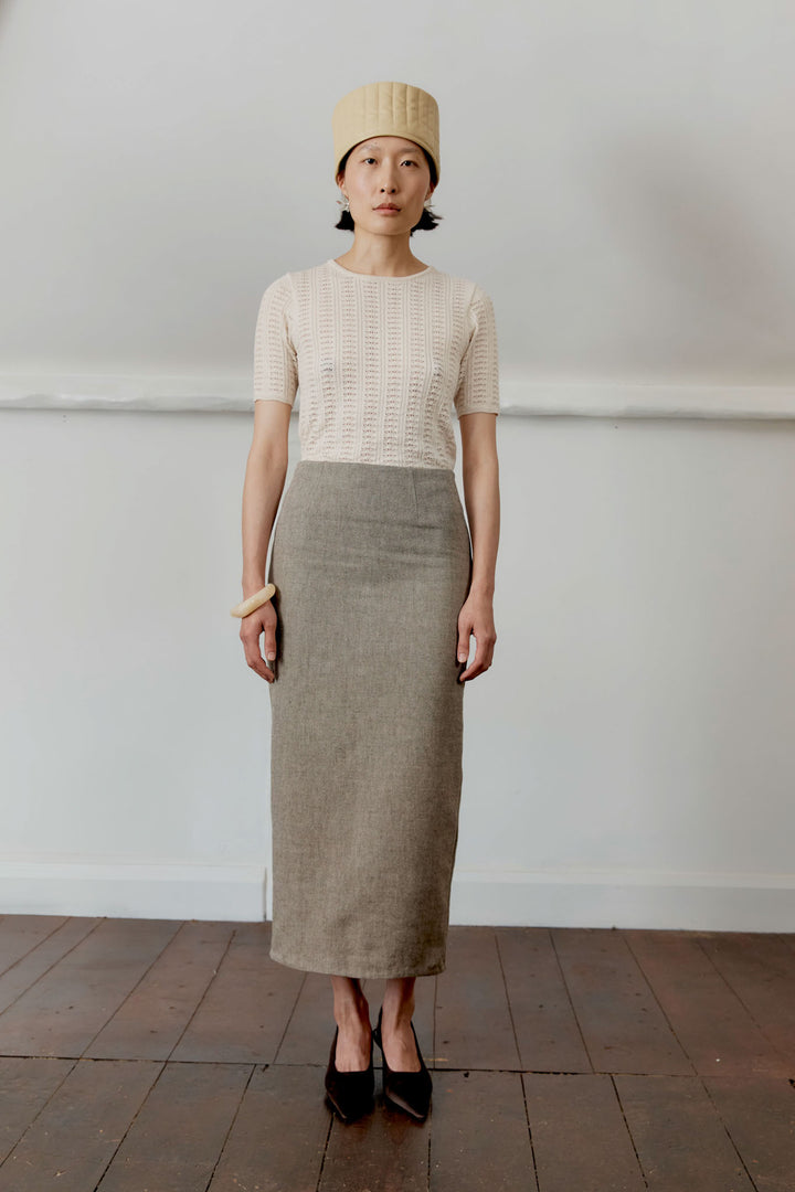 JAPANESE LINEN WOOL SADIE SKIRT