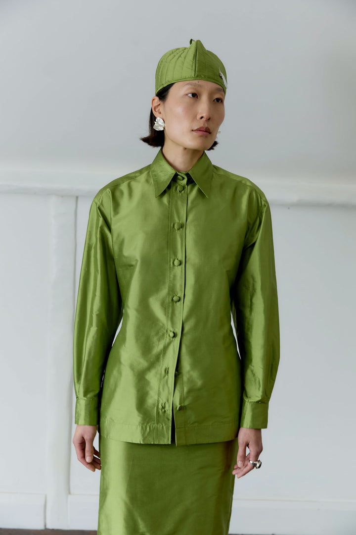 SILK DUPION TIE JUNE SHIRT