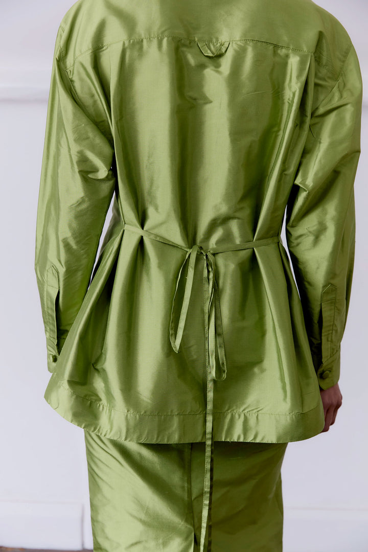 SILK DUPION TIE JUNE SHIRT