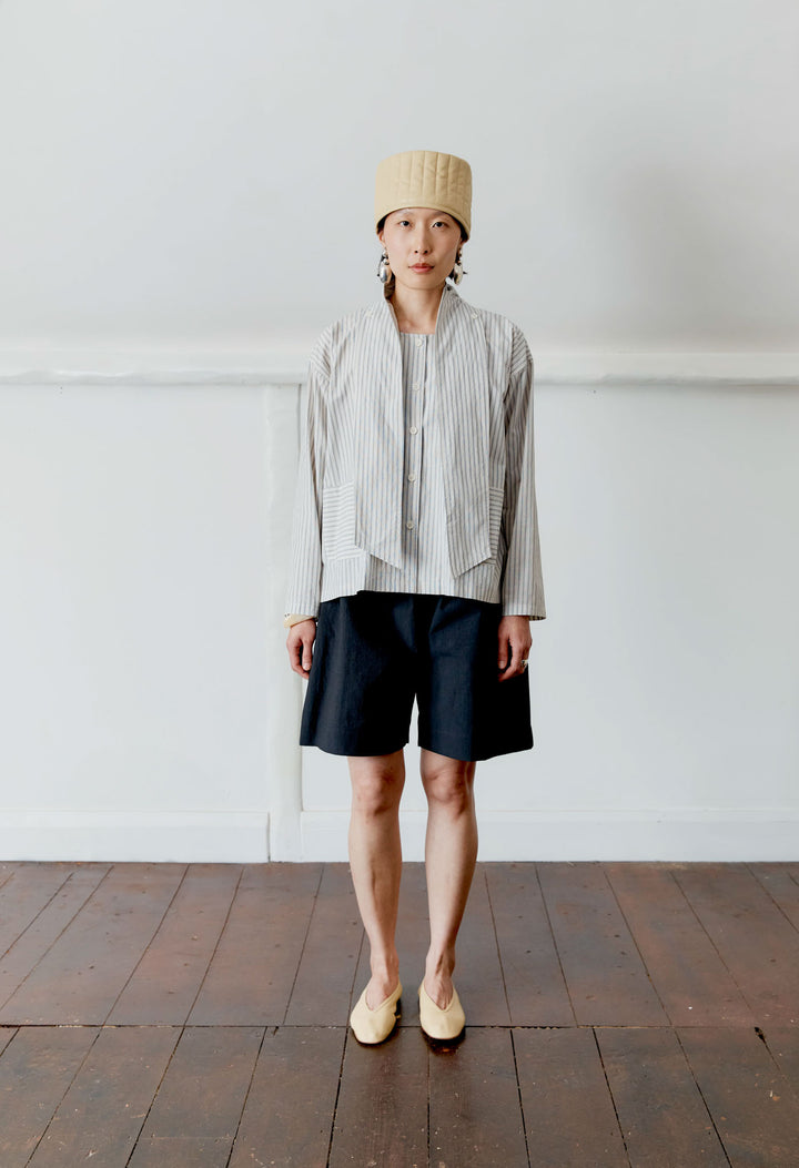 JAPANESE WASHED TYPEWRITER COTTON DOROTHY SHIRT