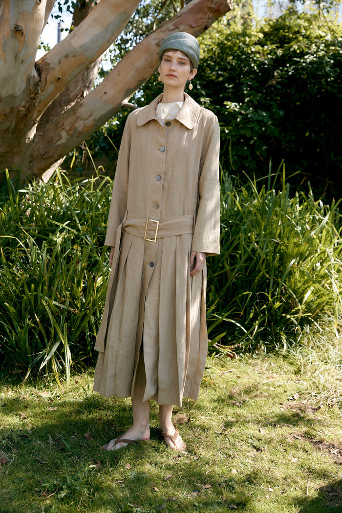 Japanese Triple Wash Hemp Willow Coat