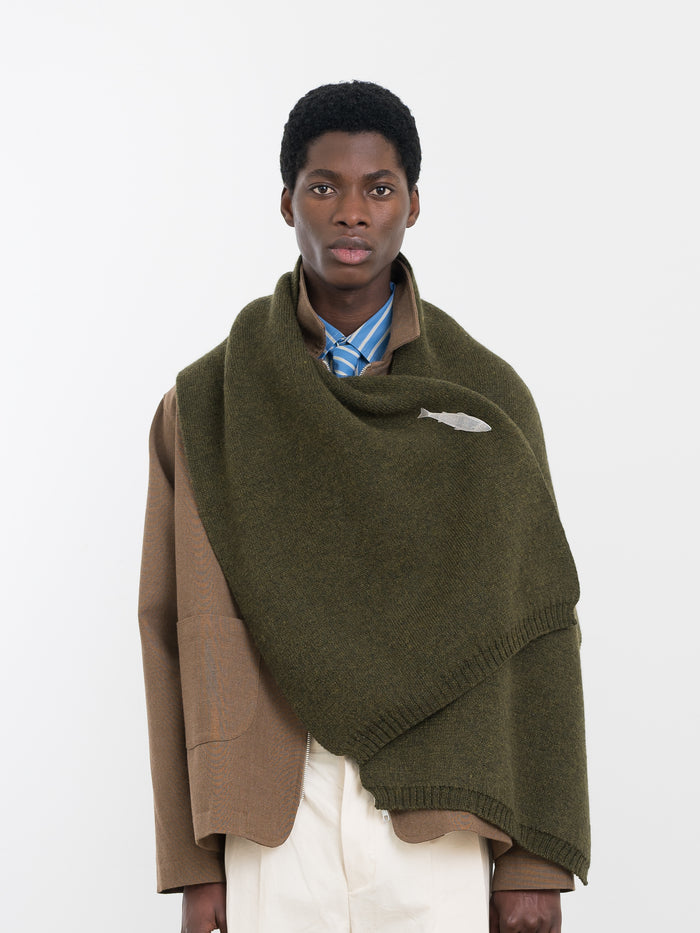 Wool Scarf - Moss Wool