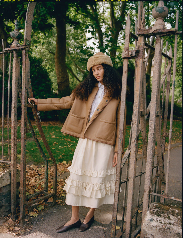 Avis Jacket - Tan Shearling