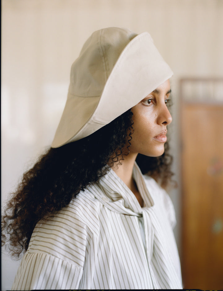 BRITISH GABARDINE SUN HAT