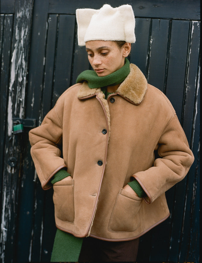 Avis Jacket - Tan Shearling
