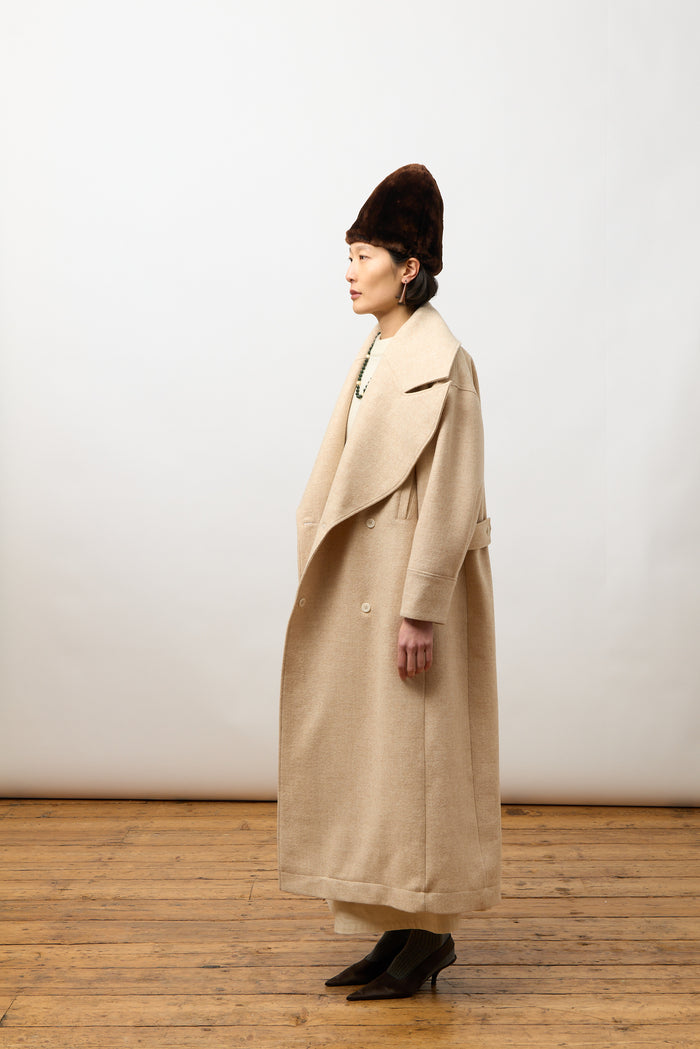 Agnes Coat - Almond Wool