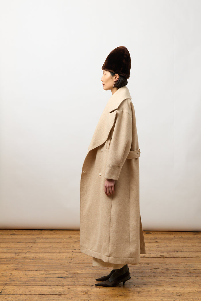 Agnes Coat - Almond Wool
