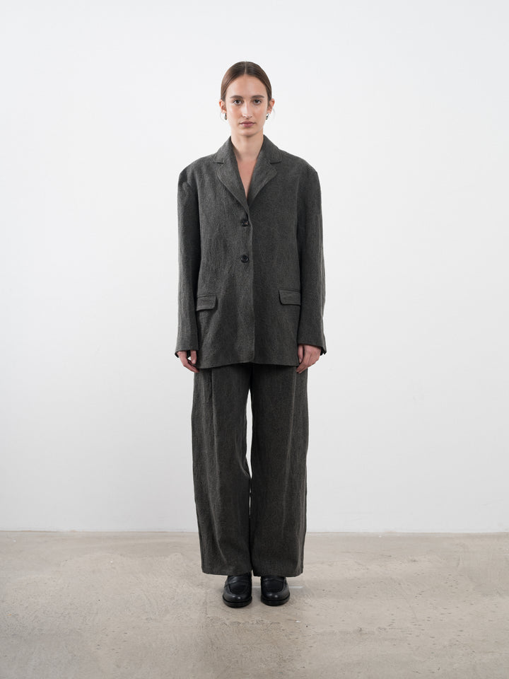 JAPANESE TEXTURED LINEN ANDIE BLAZER