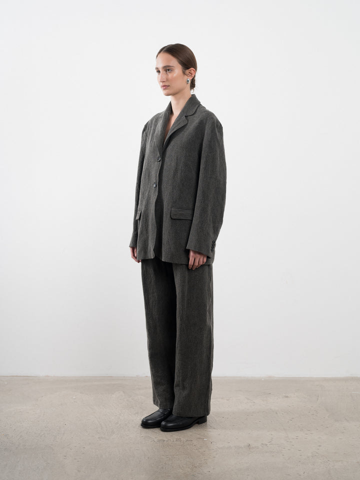 JAPANESE TEXTURED LINEN ANDIE BLAZER