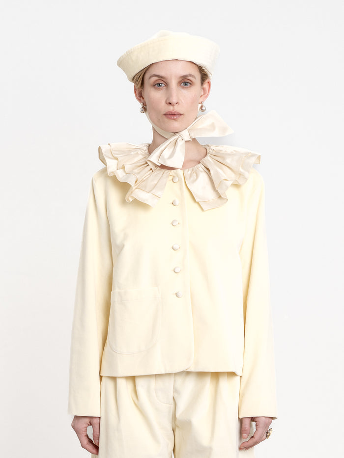 British Cotton Velvet/Silk Dupion Sailor Hat