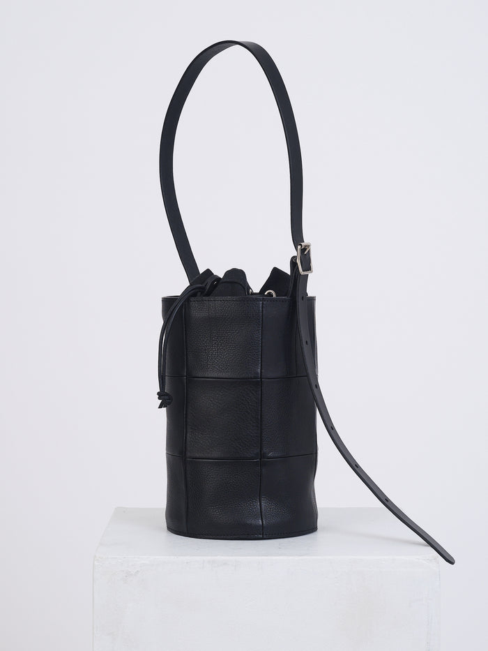 Leather Patchwork Bucket Bag