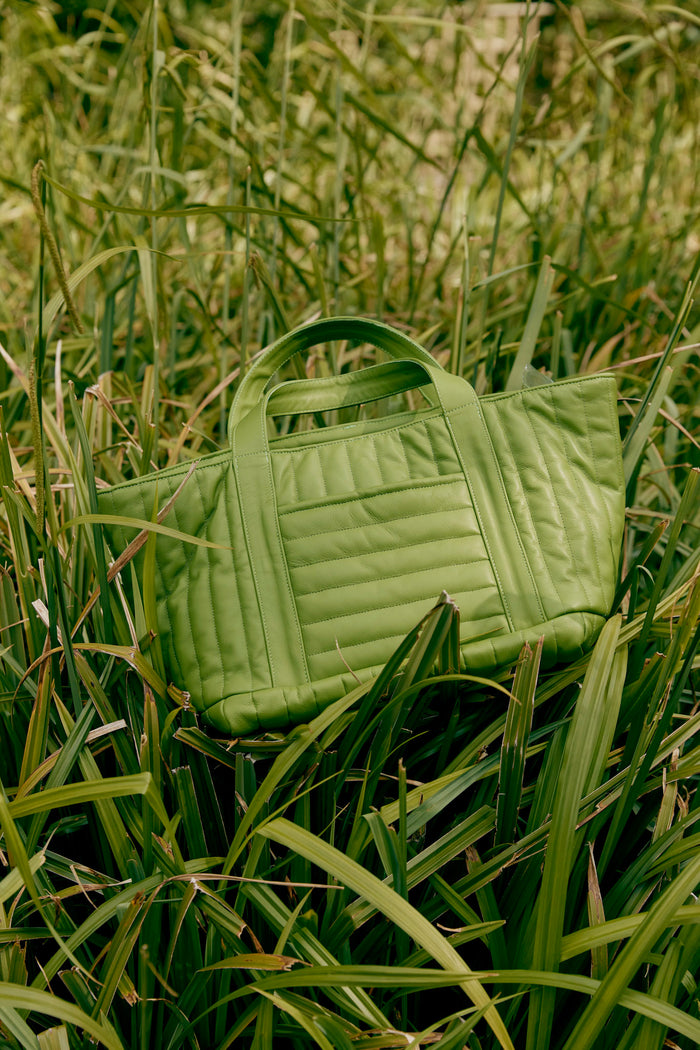 Quilted Leather Mini Tote Bag