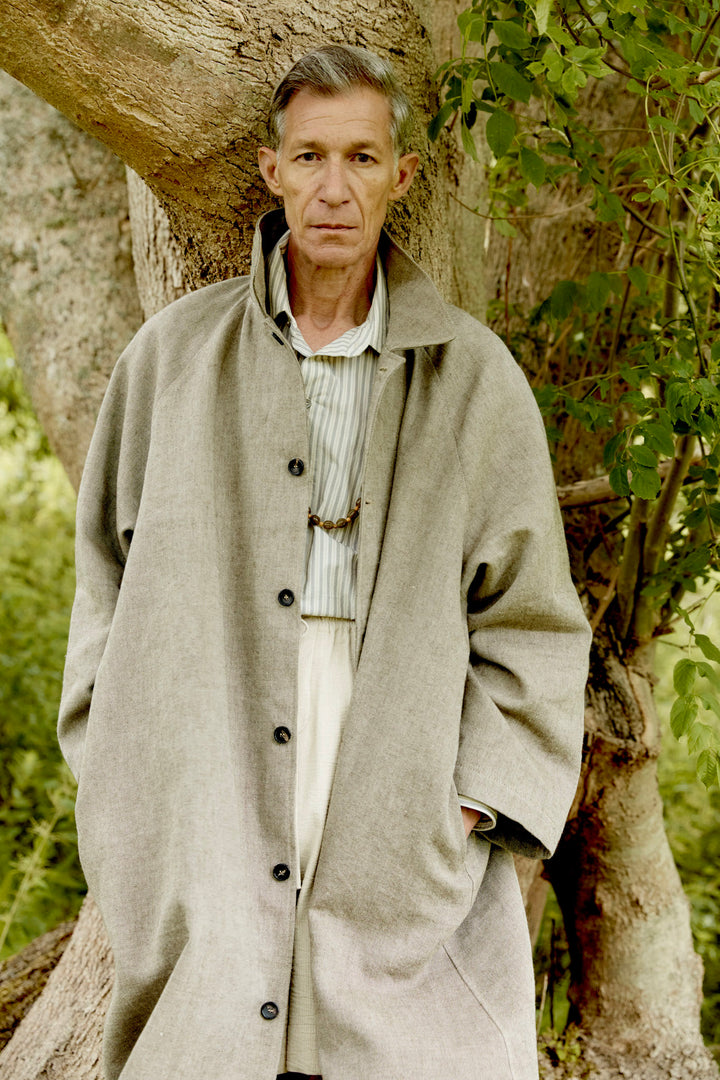 JAPANESE LINEN/WOOL WICKHAM MAC