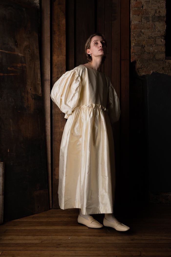 Smocked Sleeve Dress
