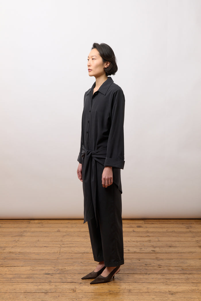 Claudia Jumpsuit - Black Silk
