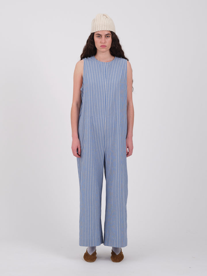 JAPANESE STRIPED COTTON ROSALIE JUMPSUIT