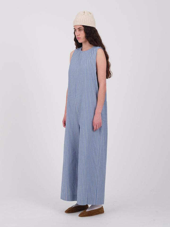 JAPANESE STRIPED COTTON ROSALIE JUMPSUIT