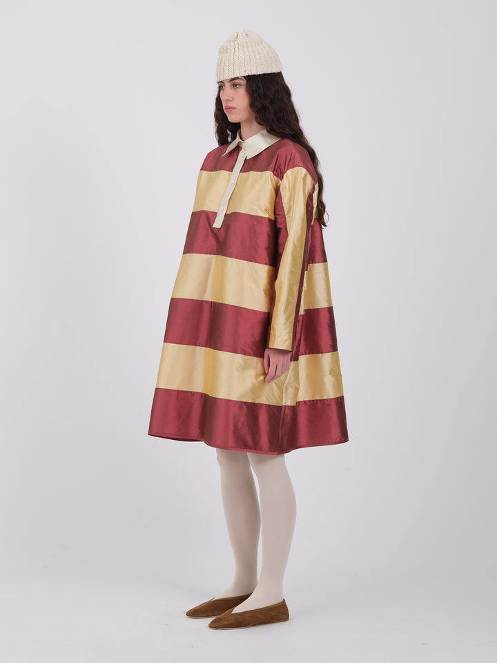 SILK DUPION RUGBY DRESS