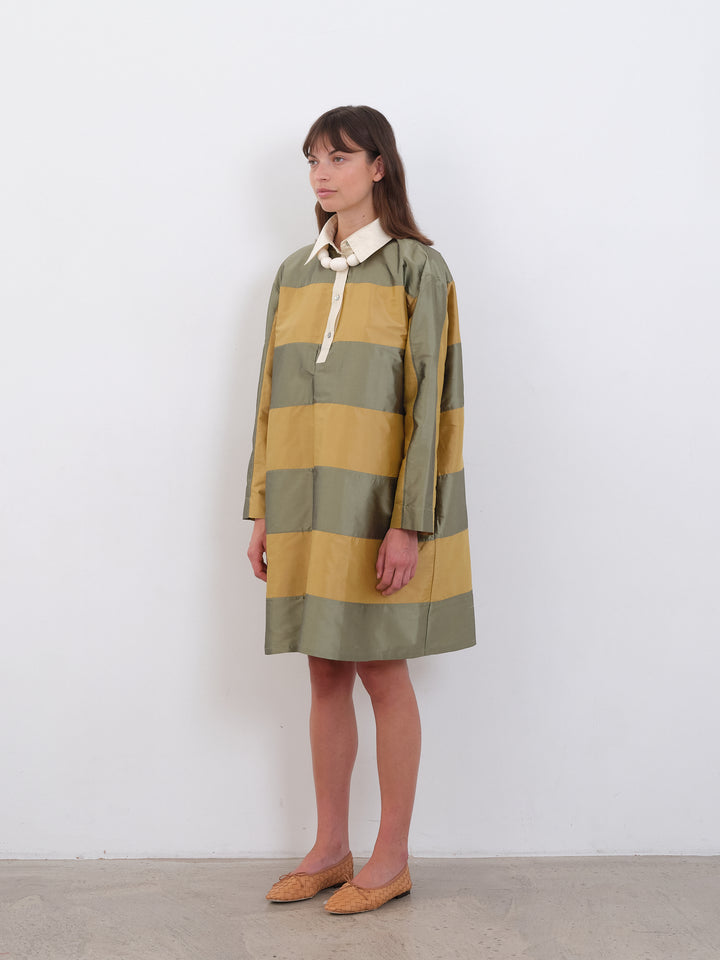 SILK DUPION RUGBY DRESS