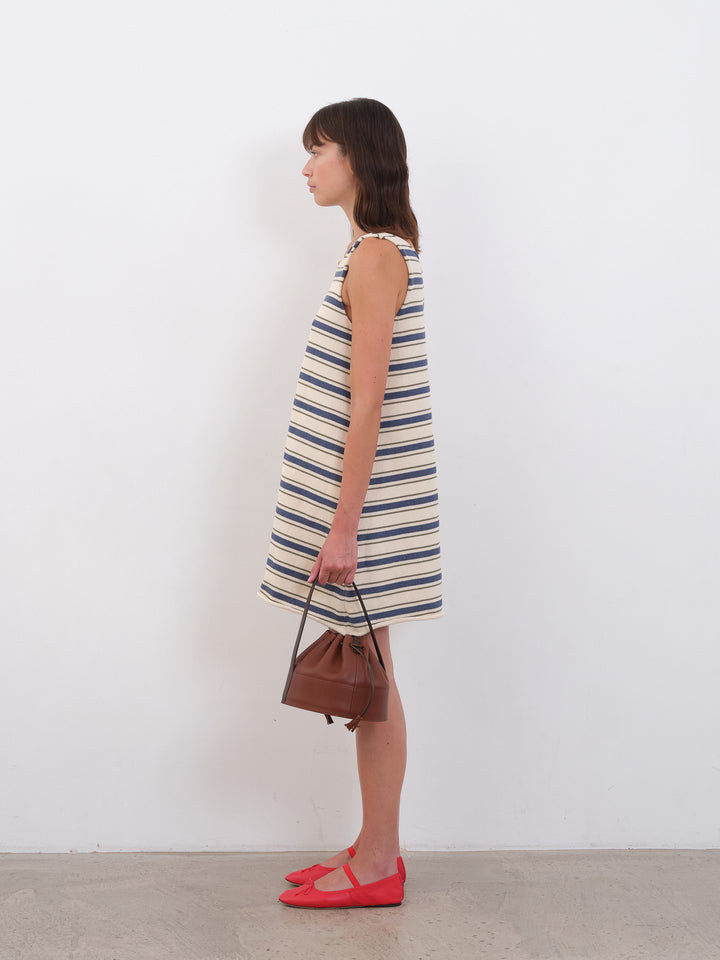 COTTON STRIPED THEA KNIT MINI DRESS
