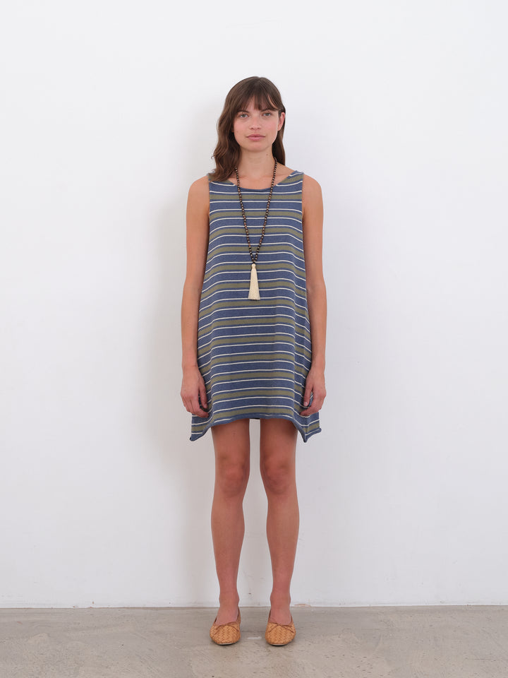 COTTON STRIPED THEA KNIT MINI DRESS