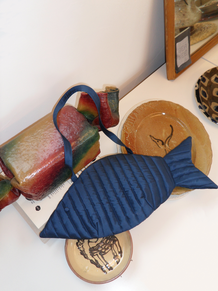 Quilted Silk Dupion Fish Bag
