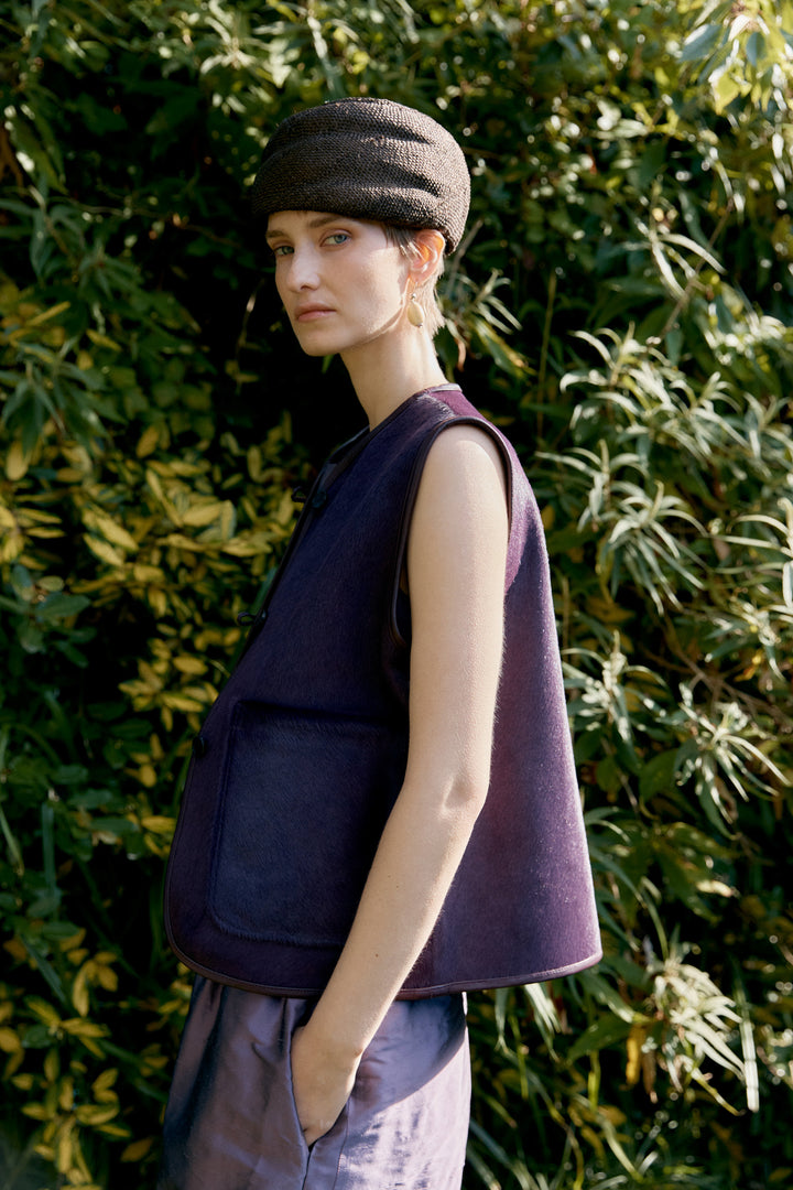 HAIR ON HIDE LEATHER ELLA VEST