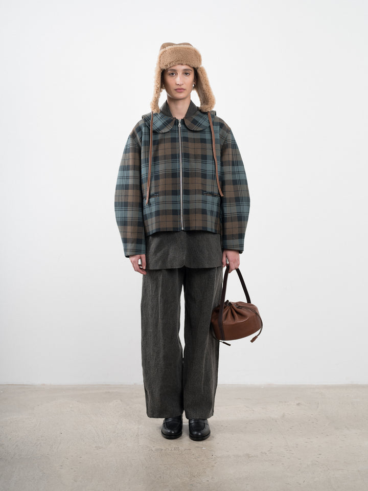 WORSTED WOOL ZIP UP ELLIE JACKET