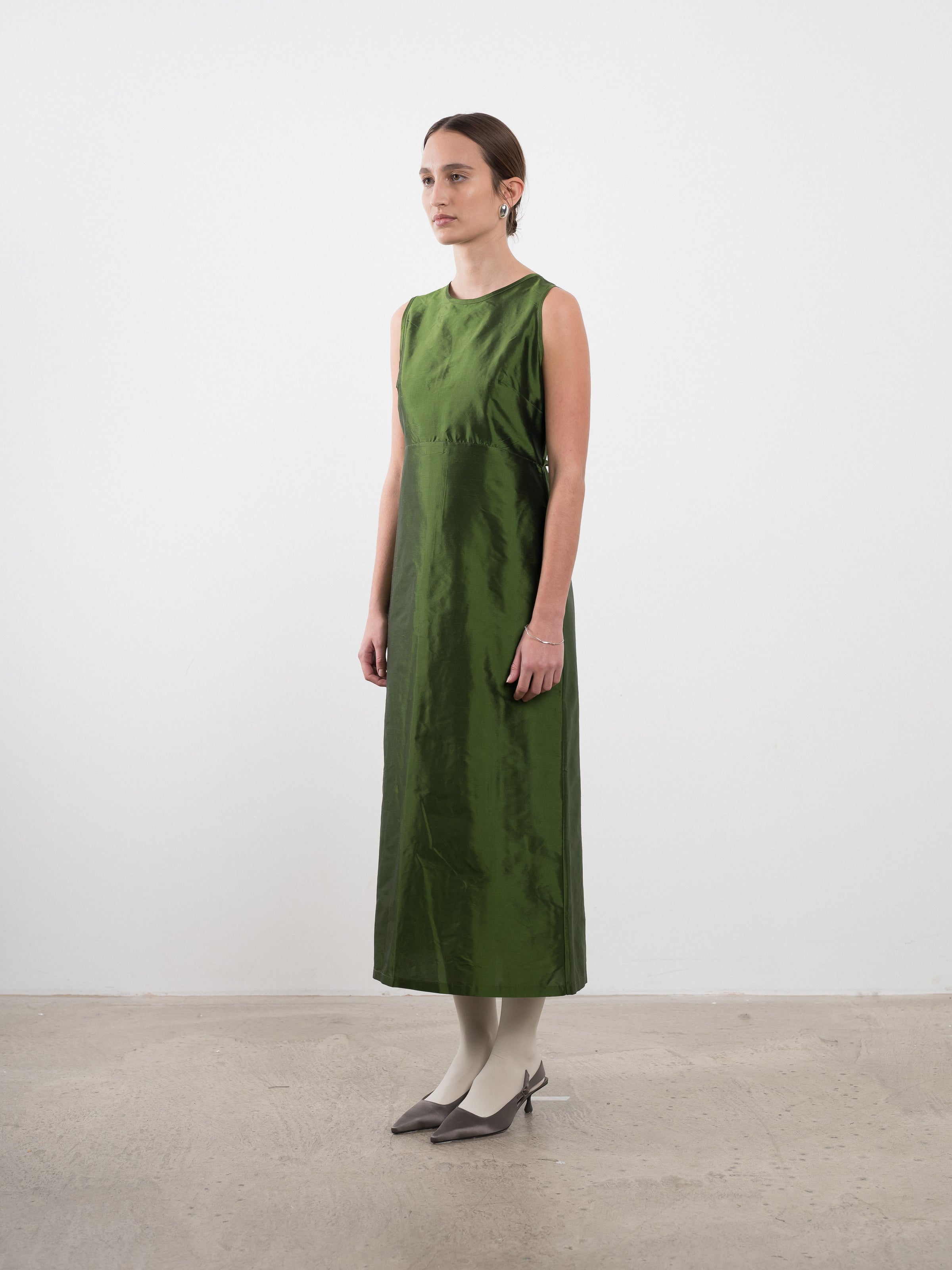 green dupioni carine dress Green Dupioni Carine Dress by Tuckernuck