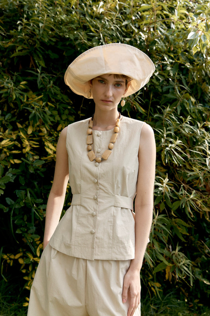 Japanese Typewriter Cotton  Flo Waistcoat
