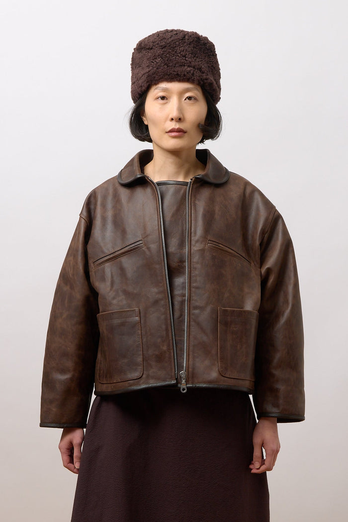Flying Jacket - Walnut Leather