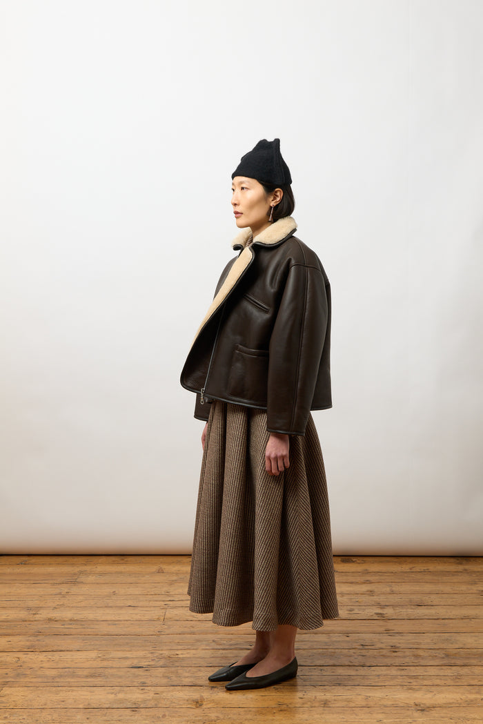 Flying Jacket - Chocolate/Cream Shearling