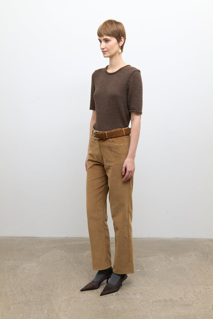 Gabi Trouser - Tan Cotton Cord