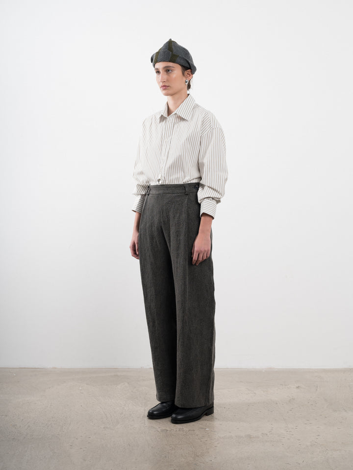 JAPANESE TEXTURED LINEN GEORGIA TROUSER
