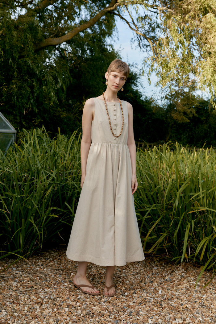 Japanese Typewriter Cotton Henry Dress